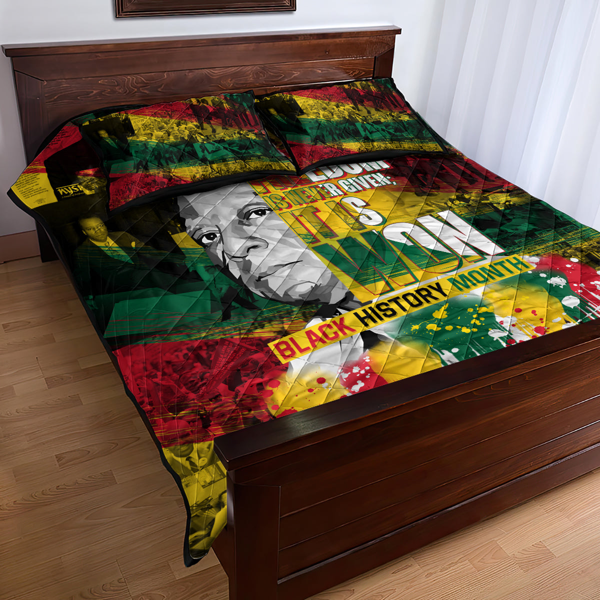 Freedom Is Never Given It Is Won Quilt Bed Set Asa Philip Randolph - Wonder Print Shop