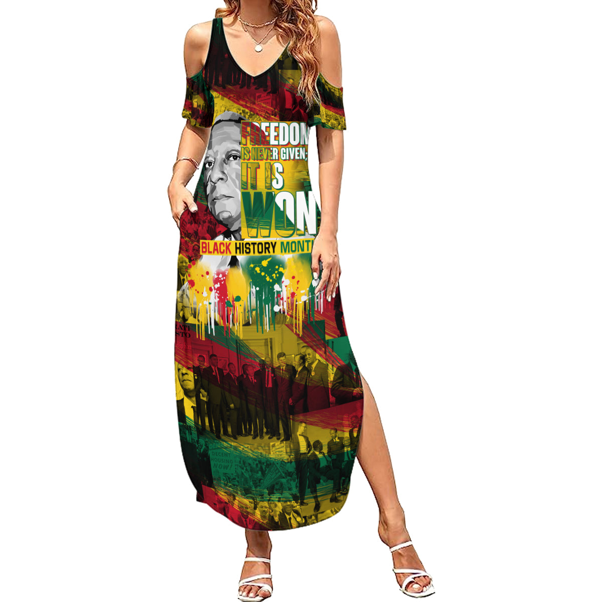 Freedom Is Never Given It Is Won Summer Maxi Dress Asa Philip Randolph - Wonder Print Shop
