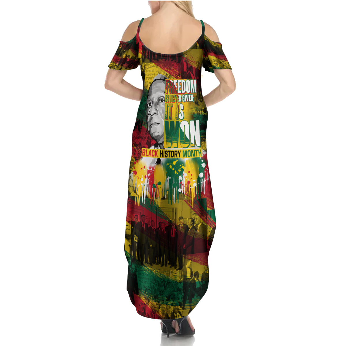 Freedom Is Never Given It Is Won Summer Maxi Dress Asa Philip Randolph - Wonder Print Shop