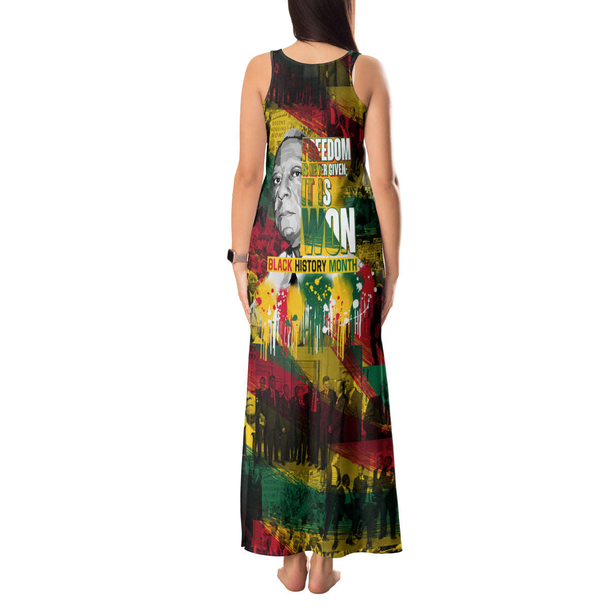 Freedom Is Never Given It Is Won Tank Maxi Dress Asa Philip Randolph - Wonder Print Shop