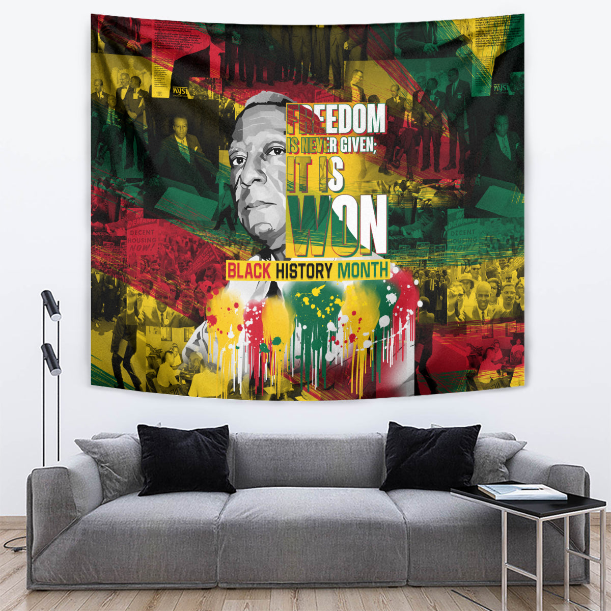Freedom Is Never Given It Is Won Tapestry Asa Philip Randolph - Wonder Print Shop