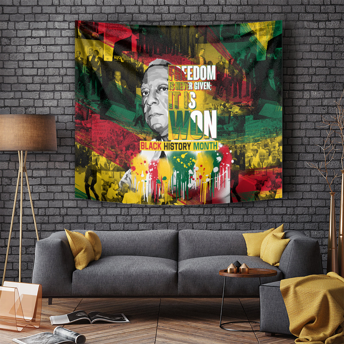 Freedom Is Never Given It Is Won Tapestry Asa Philip Randolph - Wonder Print Shop
