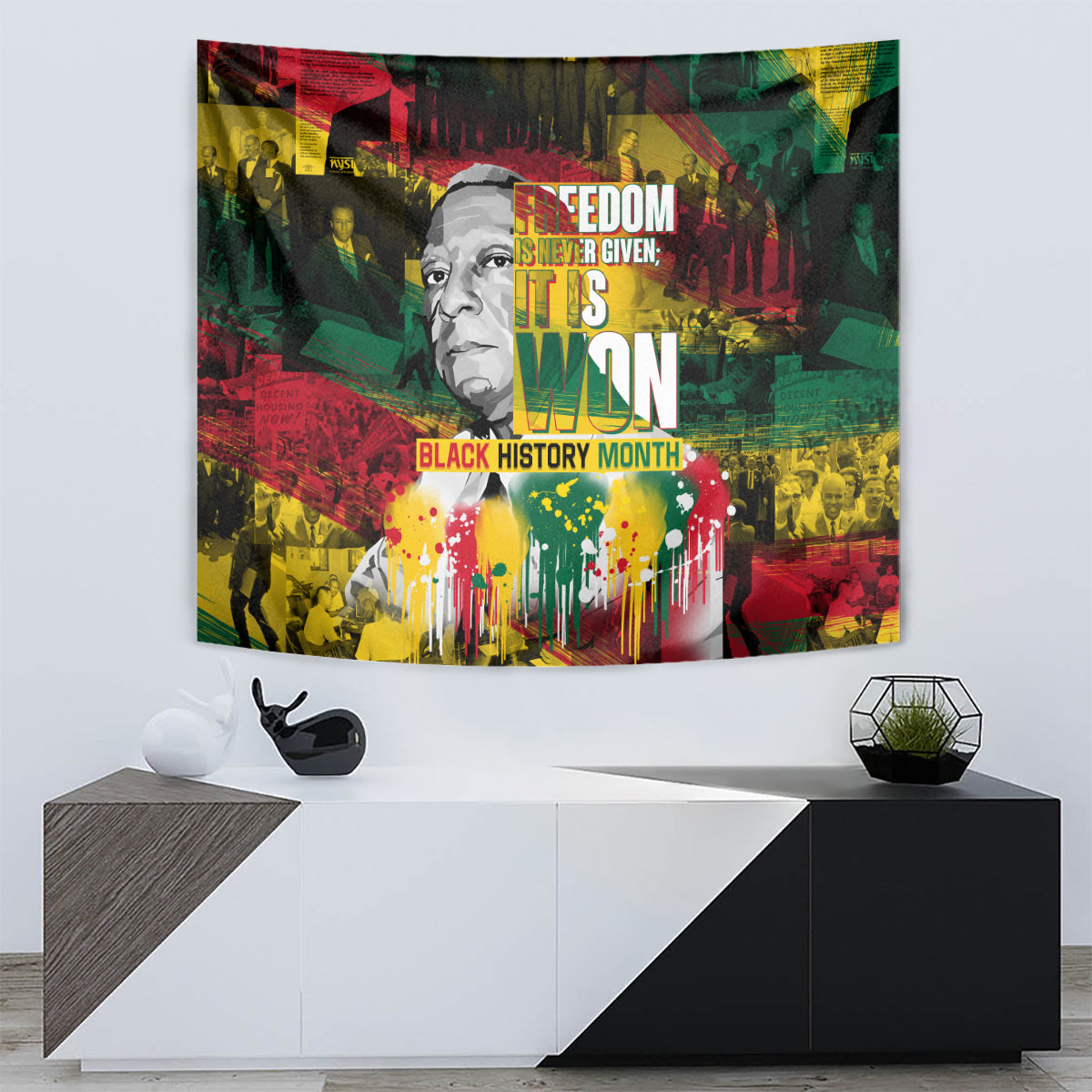 Freedom Is Never Given It Is Won Tapestry Asa Philip Randolph - Wonder Print Shop