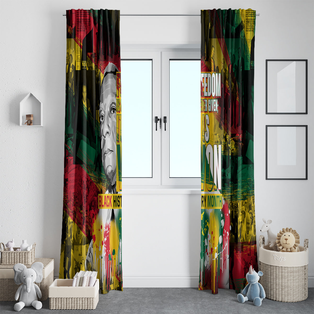 Freedom Is Never Given It Is Won Window Curtain Asa Philip Randolph - Wonder Print Shop