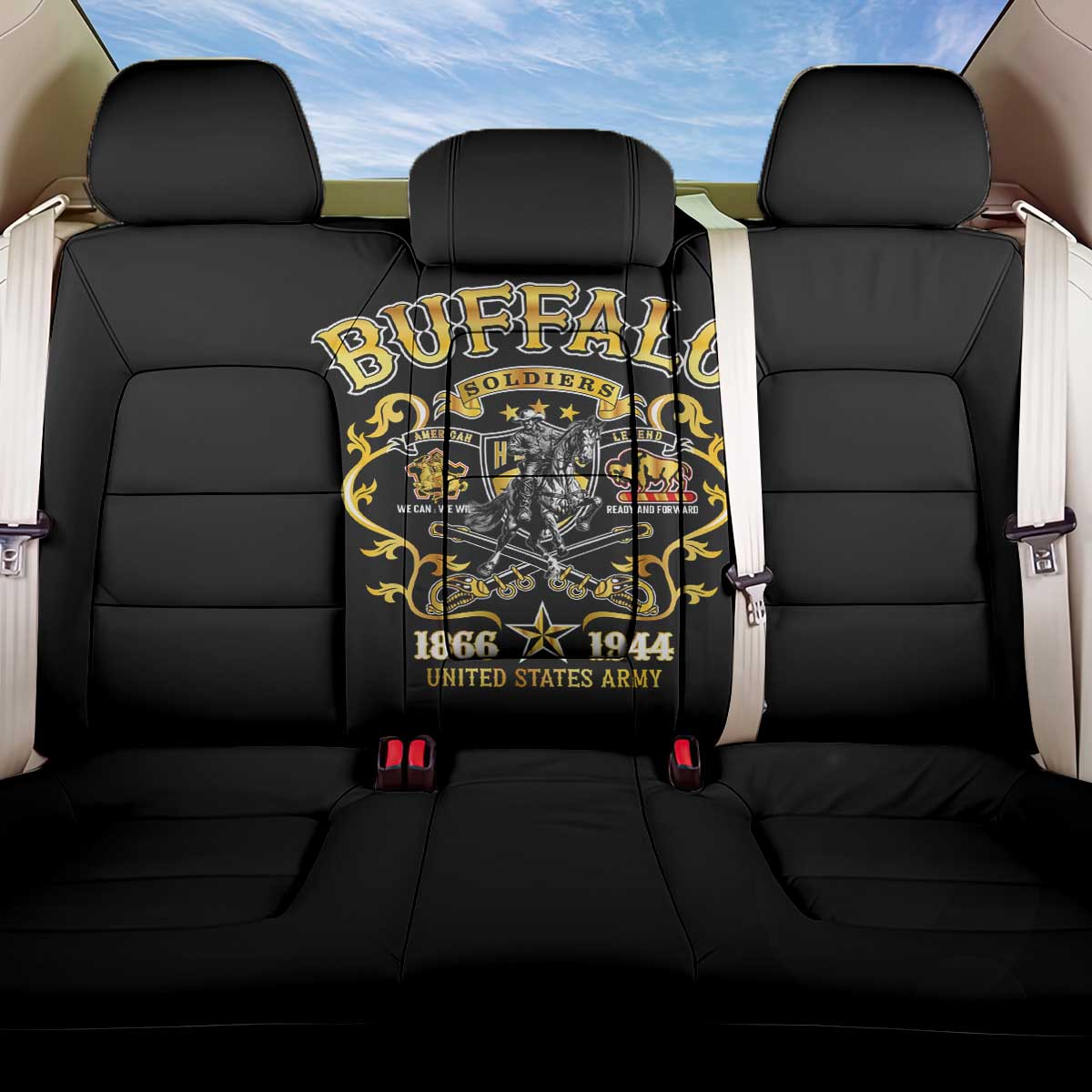 Buffalo Soldiers 1866-1944 Back Car Seat Cover American Legend
