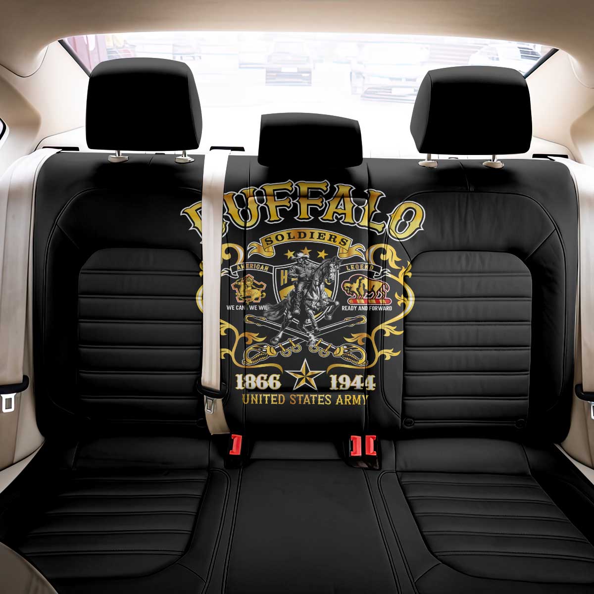 Buffalo Soldiers 1866-1944 Back Car Seat Cover American Legend