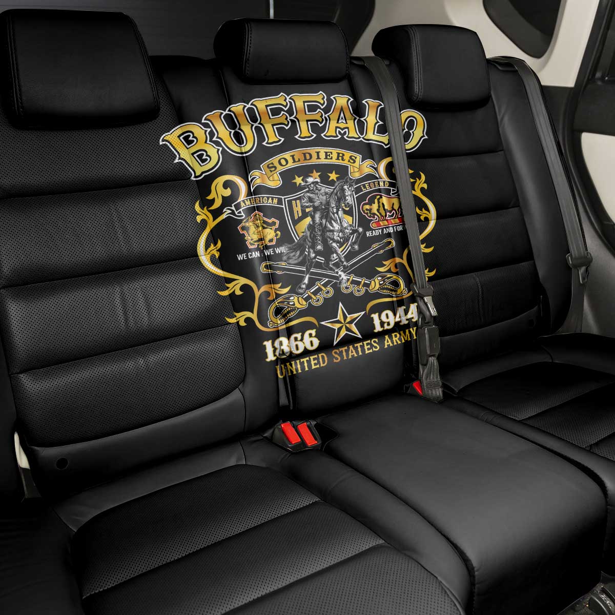 Buffalo Soldiers 1866-1944 Back Car Seat Cover American Legend