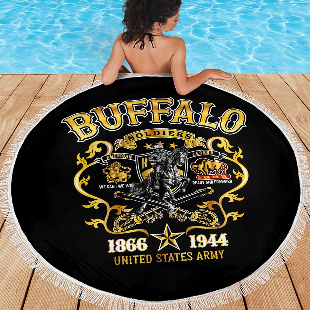 Buffalo Soldiers 1866-1944 Beach Blanket American Legend