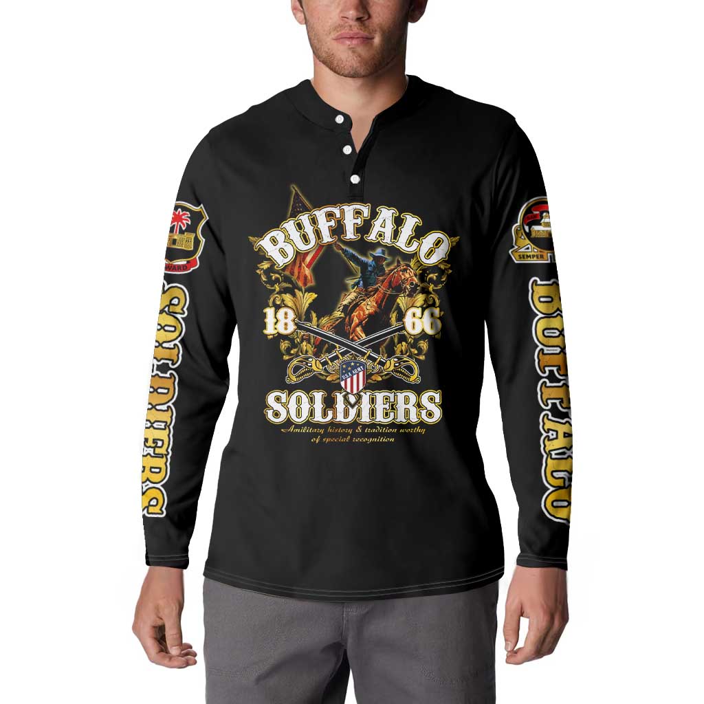 Buffalo Soldiers 1866-1944 Button Sweatshirt American Legend