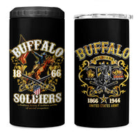 Buffalo Soldiers 1866-1944 4 in 1 Can Cooler Tumbler American Legend