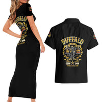 Buffalo Soldiers 1866-1944 Couples Matching Short Sleeve Bodycon Dress and Hawaiian Shirt American Legend