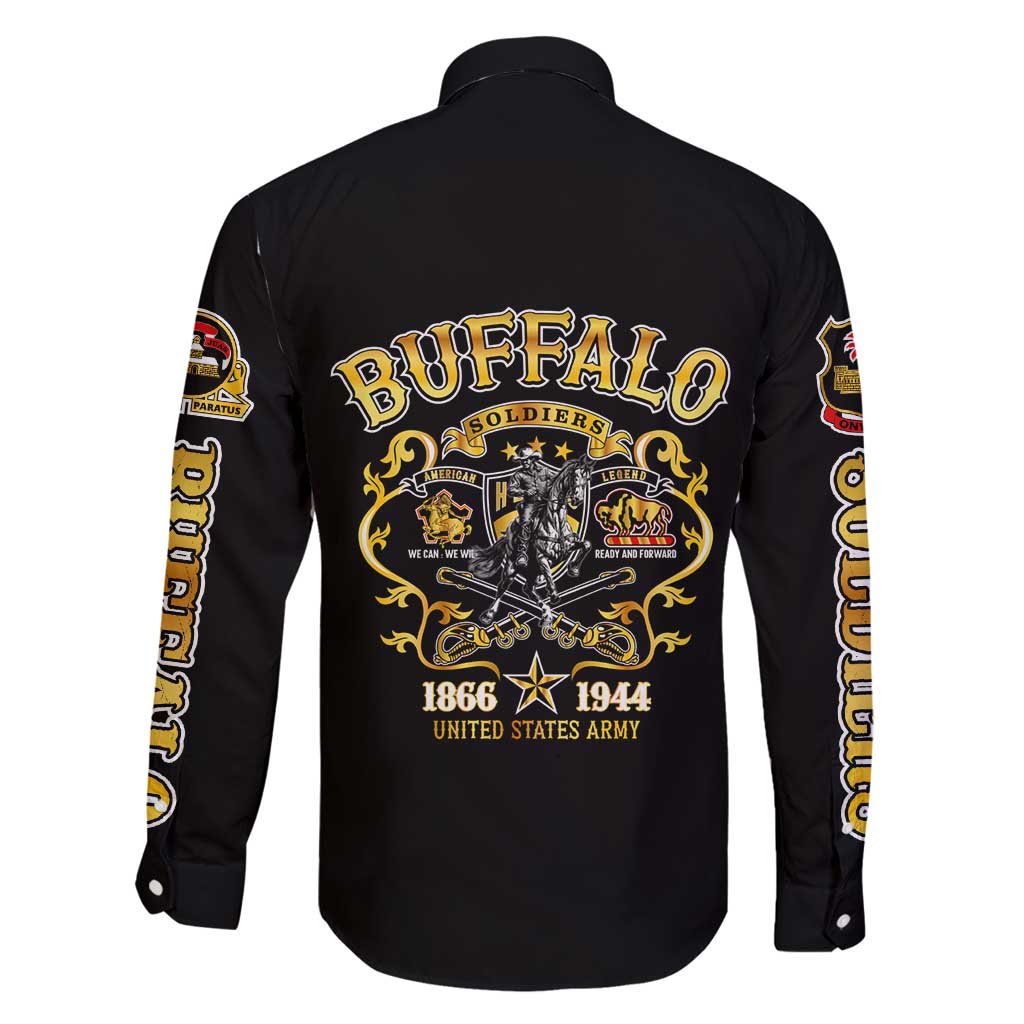 Buffalo Soldiers 1866-1944 Family Matching Off Shoulder Short Dress and Hawaiian Shirt American Legend