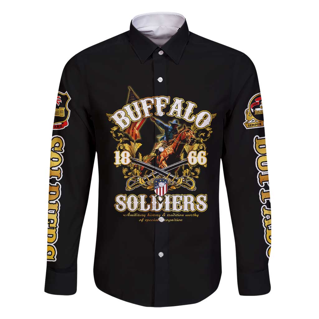 Buffalo Soldiers 1866-1944 Family Matching Short Sleeve Bodycon Dress and Hawaiian Shirt American Legend