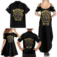 Buffalo Soldiers 1866-1944 Family Matching Summer Maxi Dress and Hawaiian Shirt American Legend