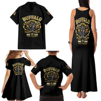 Buffalo Soldiers 1866-1944 Family Matching Tank Maxi Dress and Hawaiian Shirt American Legend