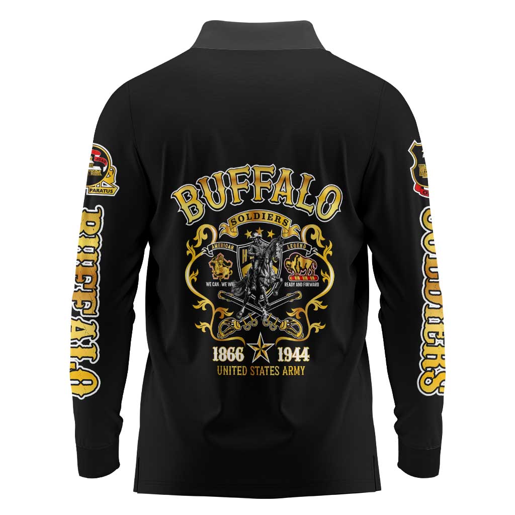 Buffalo Soldiers 1866-1944 Long Sleeve Polo Shirt American Legend