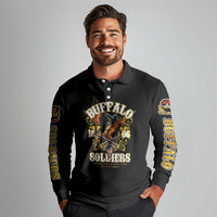 Buffalo Soldiers 1866-1944 Long Sleeve Polo Shirt American Legend