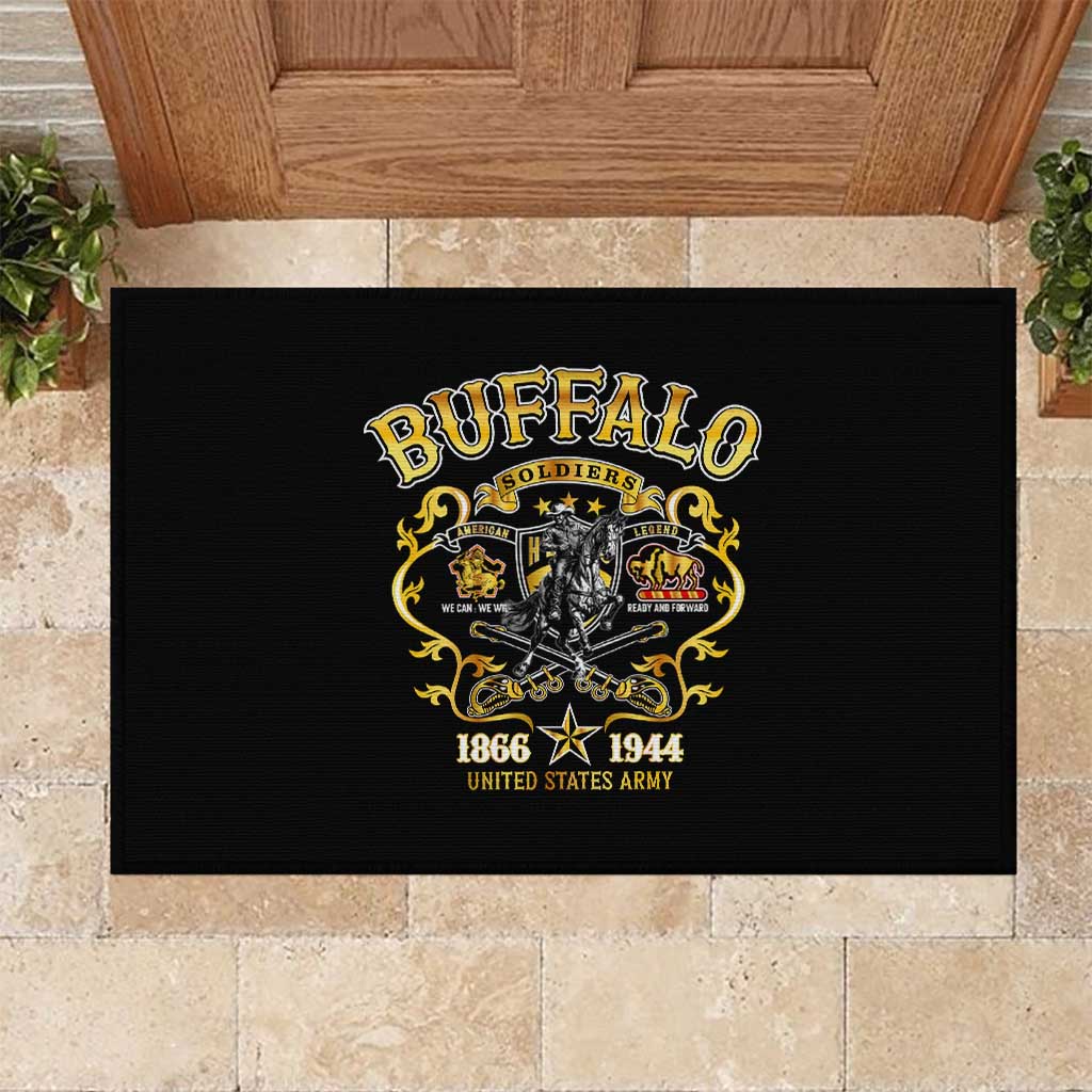 Buffalo Soldiers 1866-1944 Rubber Doormat American Legend
