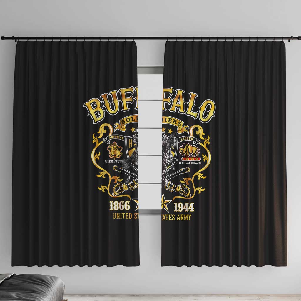 Buffalo Soldiers 1866-1944 Window Curtain American Legend