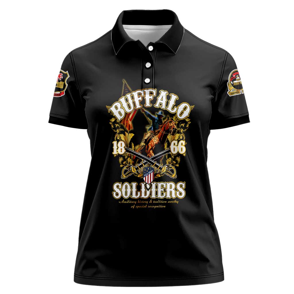 Buffalo Soldiers 1866-1944 Women Polo Shirt American Legend