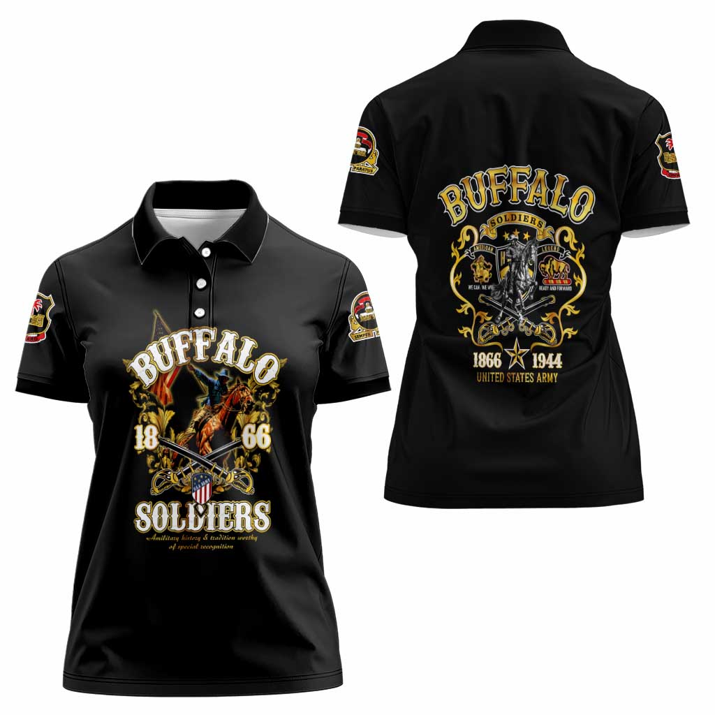 Buffalo Soldiers 1866-1944 Women Polo Shirt American Legend
