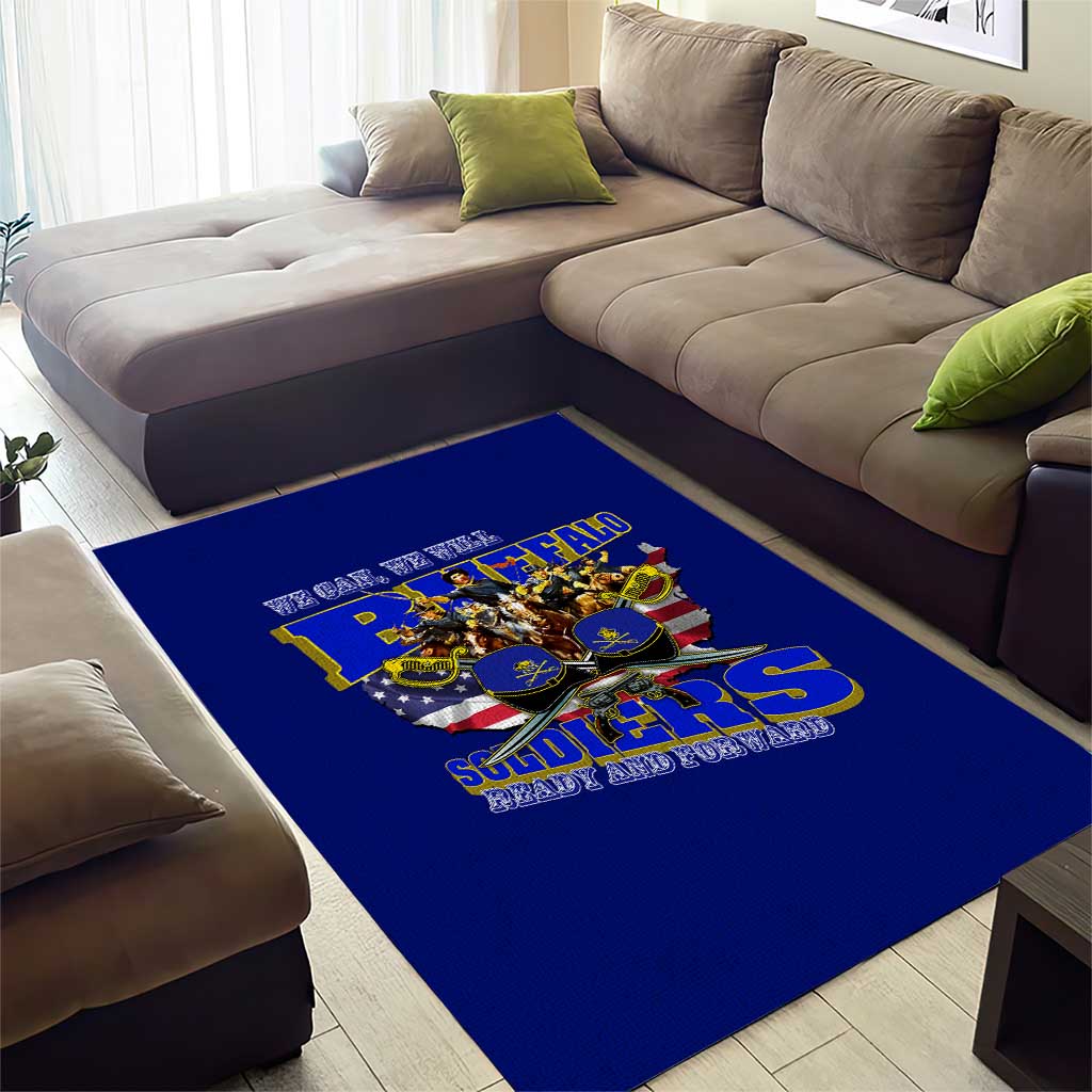 We Can We Will Buffalo Soldiers Area Rug Ready and Forward
