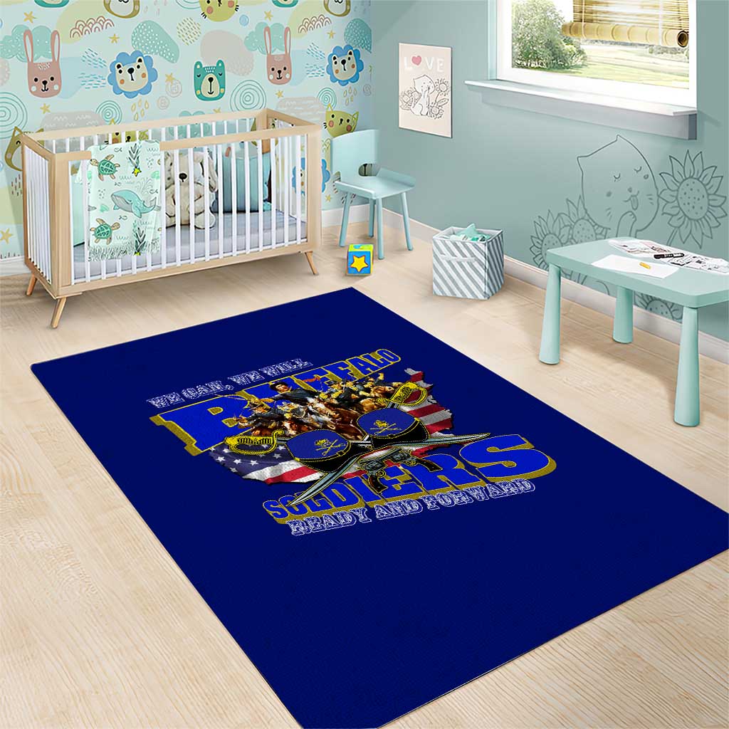 We Can We Will Buffalo Soldiers Area Rug Ready and Forward