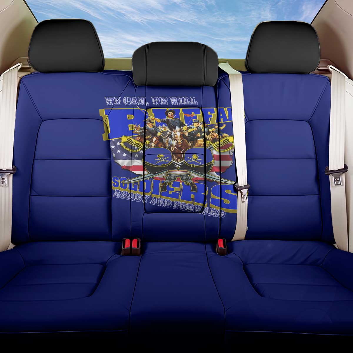 We Can We Will Buffalo Soldiers Back Car Seat Cover Ready and Forward