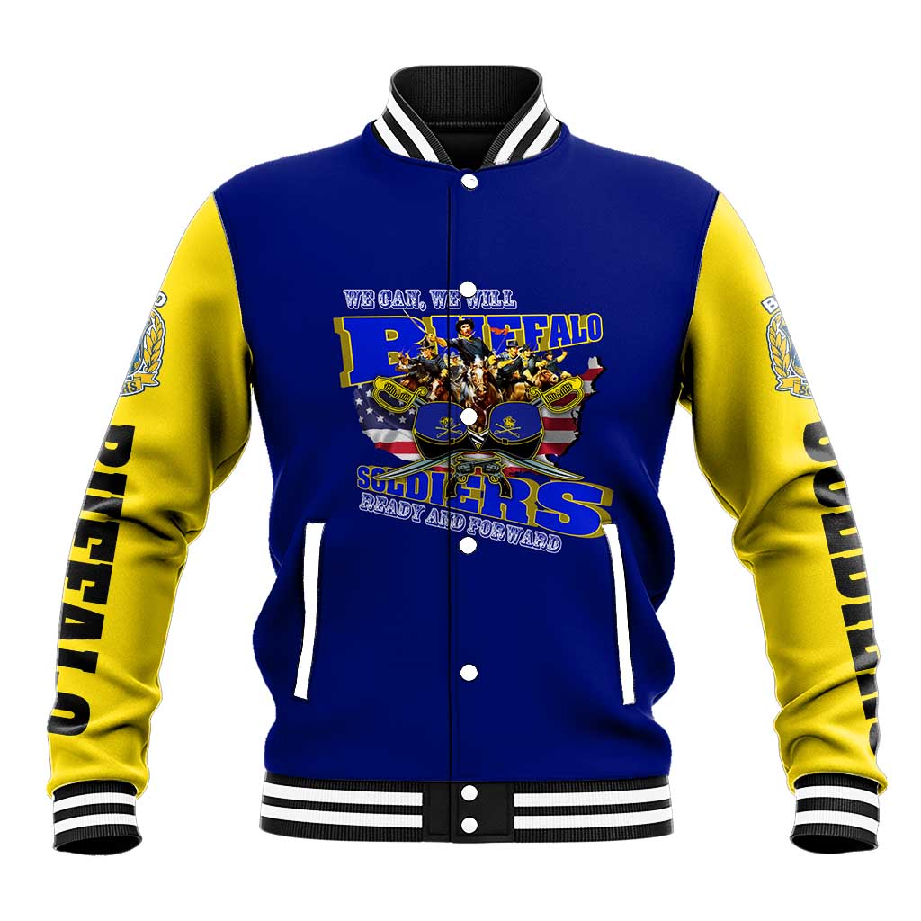 We Can We Will Buffalo Soldiers Baseball Jacket Ready and Forward