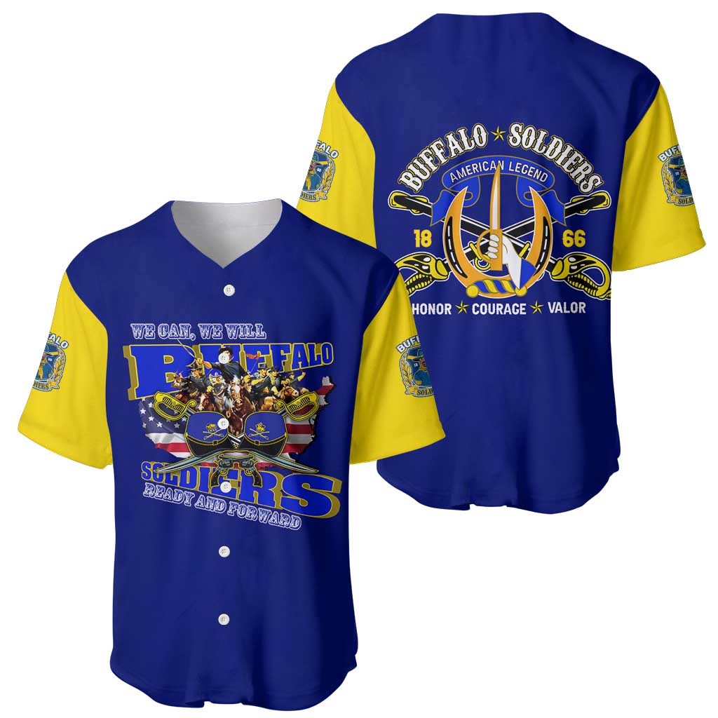 We Can We Will Buffalo Soldiers Baseball Jersey Ready and Forward