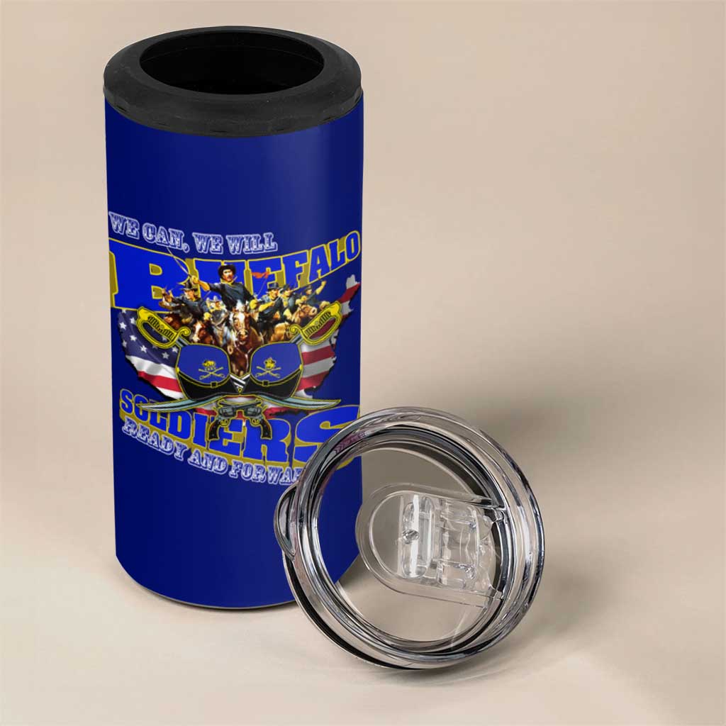 We Can We Will Buffalo Soldiers 4 in 1 Can Cooler Tumbler Ready and Forward