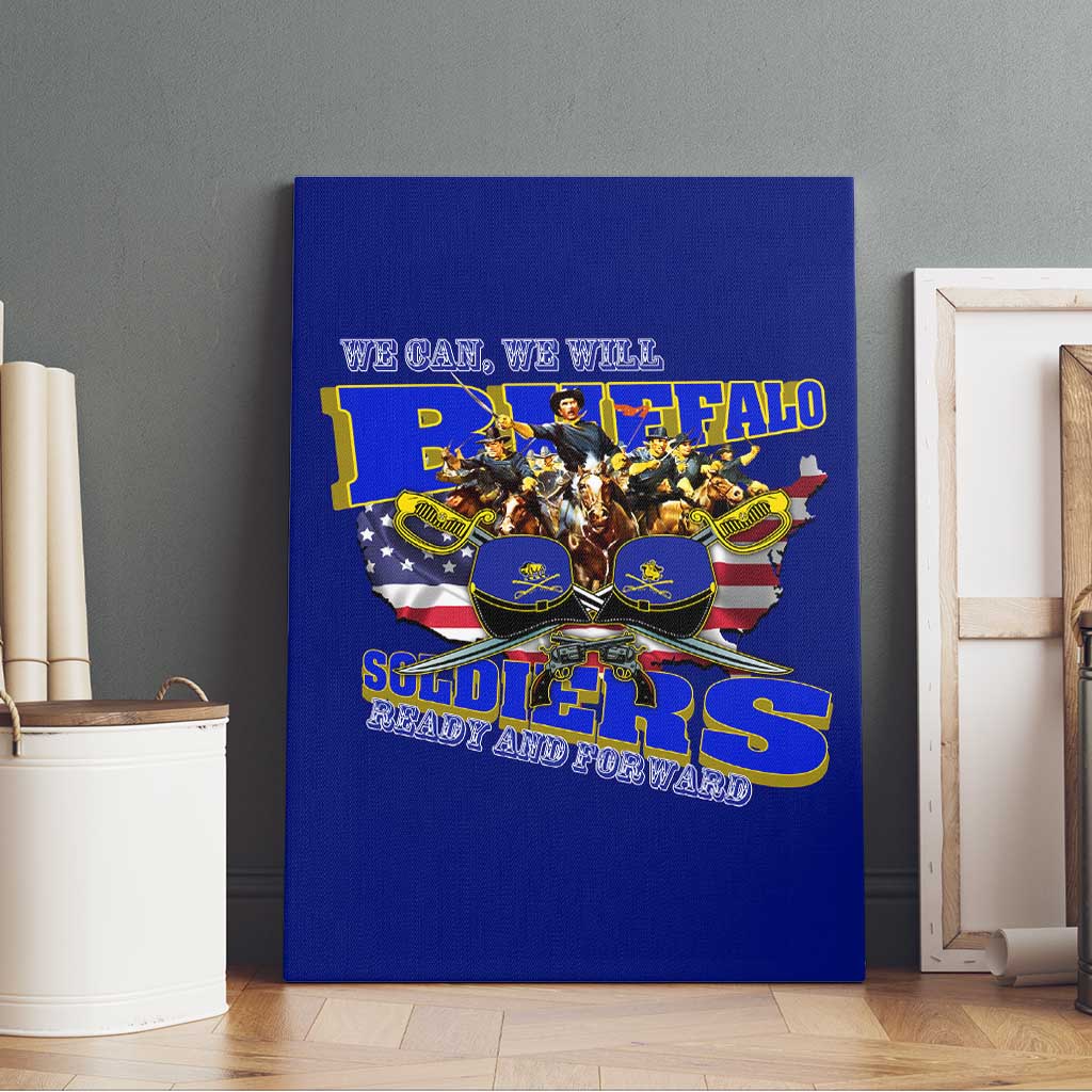 We Can We Will Buffalo Soldiers Canvas Wall Art Ready and Forward