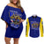 We Can We Will Buffalo Soldiers Couples Matching Off Shoulder Short Dress and Long Sleeve Button Shirt Ready and Forward