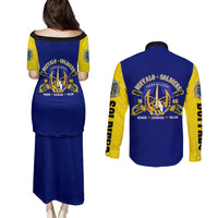 We Can We Will Buffalo Soldiers Couples Matching Puletasi and Long Sleeve Button Shirt Ready and Forward
