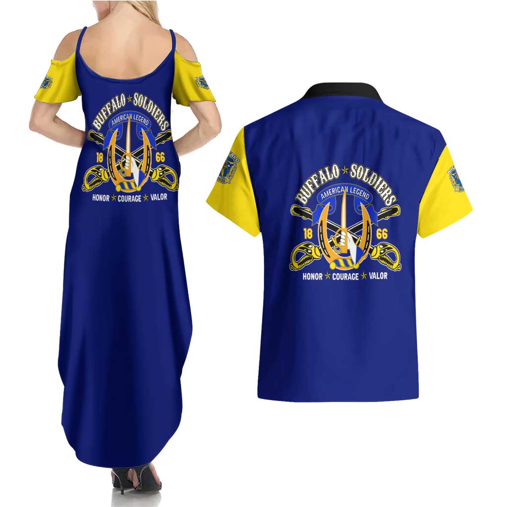 We Can We Will Buffalo Soldiers Couples Matching Summer Maxi Dress and Hawaiian Shirt Ready and Forward
