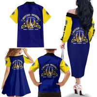 We Can We Will Buffalo Soldiers Family Matching Off The Shoulder Long Sleeve Dress and Hawaiian Shirt Ready and Forward