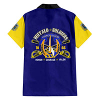 We Can We Will Buffalo Soldiers Family Matching Off The Shoulder Long Sleeve Dress and Hawaiian Shirt Ready and Forward
