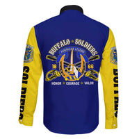 We Can We Will Buffalo Soldiers Family Matching Off The Shoulder Long Sleeve Dress and Hawaiian Shirt Ready and Forward