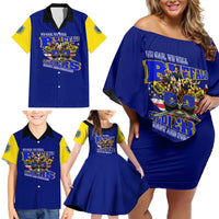 We Can We Will Buffalo Soldiers Family Matching Off Shoulder Short Dress and Hawaiian Shirt Ready and Forward