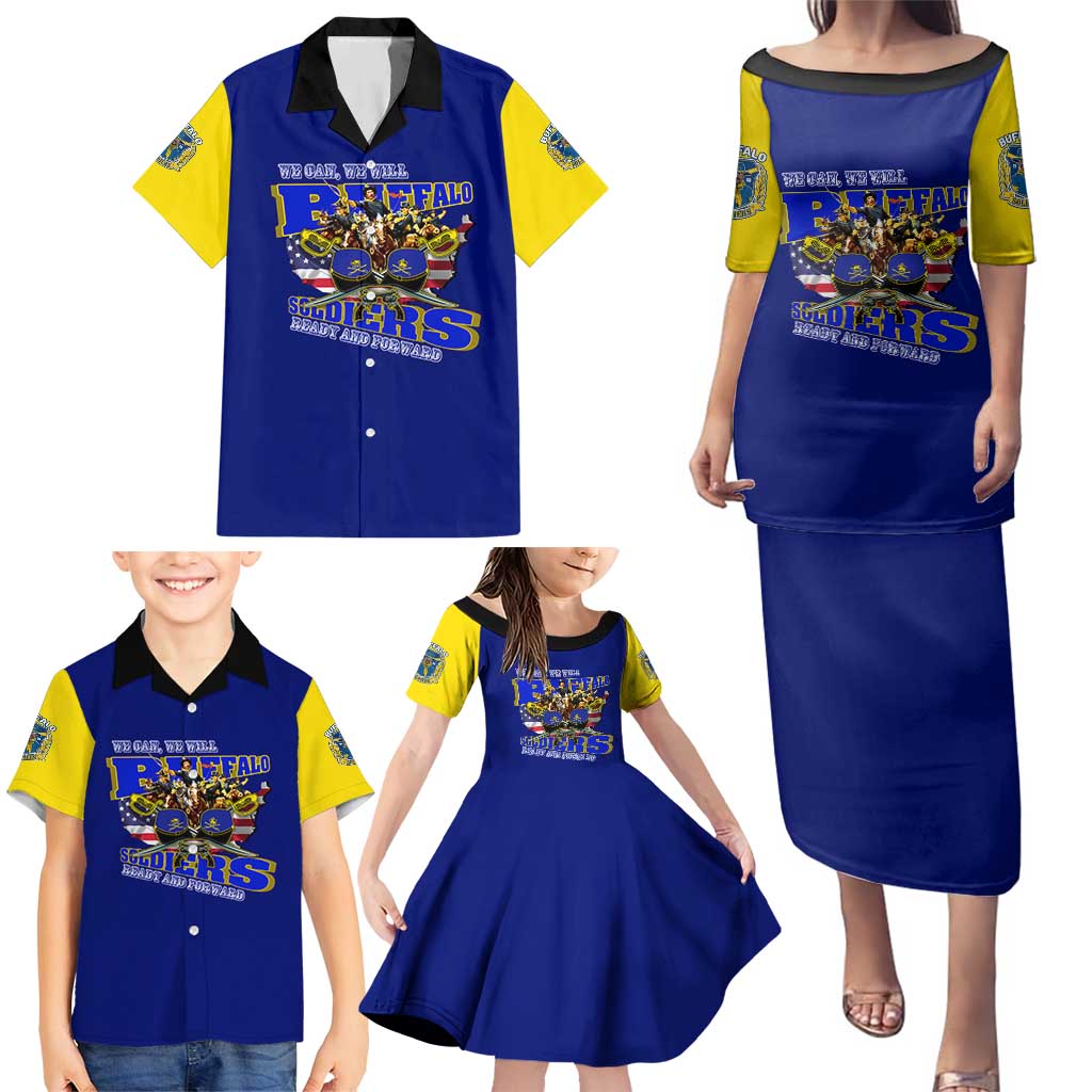 We Can We Will Buffalo Soldiers Family Matching Puletasi and Hawaiian Shirt Ready and Forward