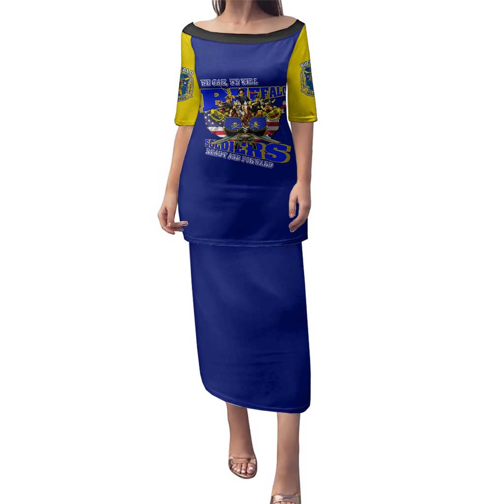 We Can We Will Buffalo Soldiers Family Matching Puletasi and Hawaiian Shirt Ready and Forward