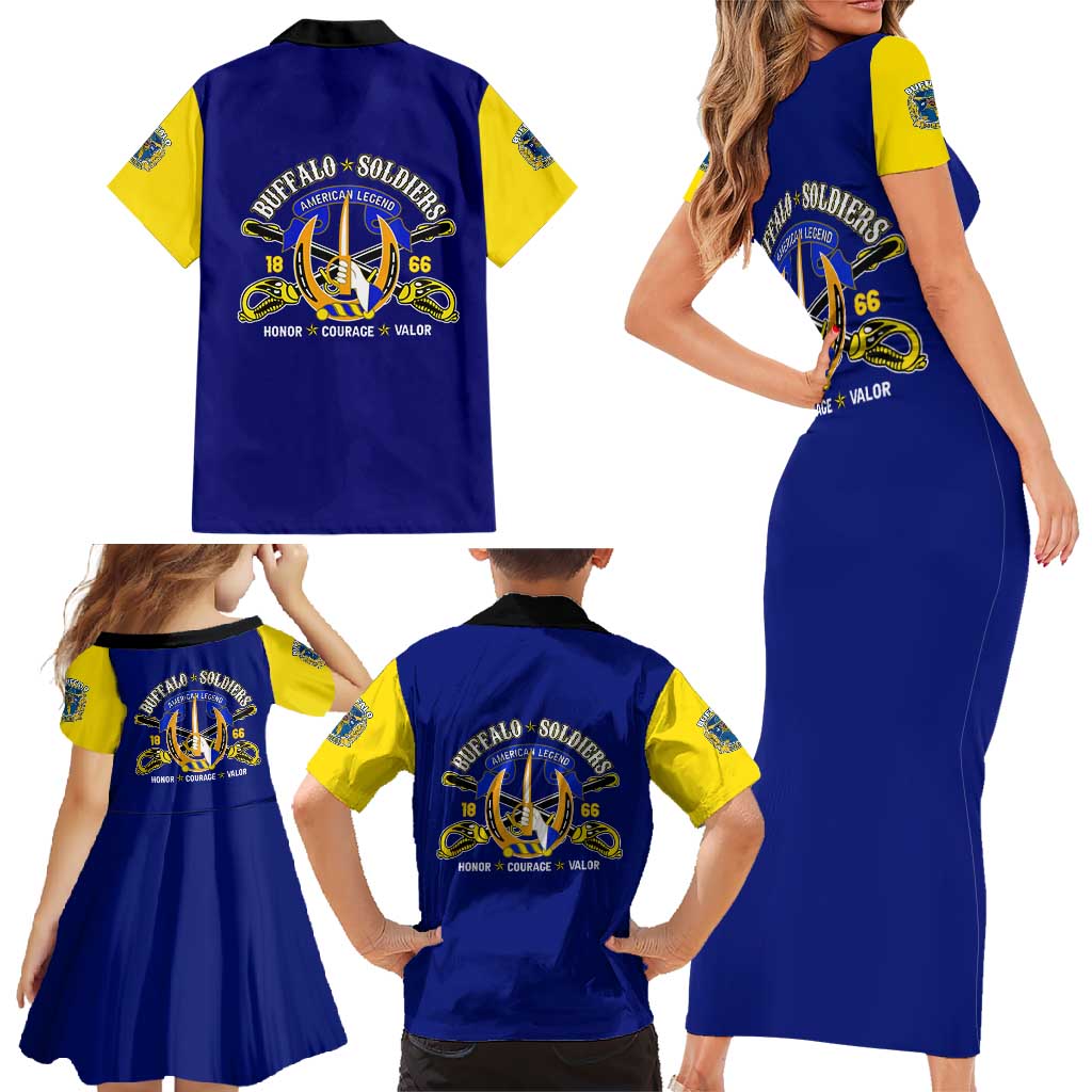 We Can We Will Buffalo Soldiers Family Matching Short Sleeve Bodycon Dress and Hawaiian Shirt Ready and Forward