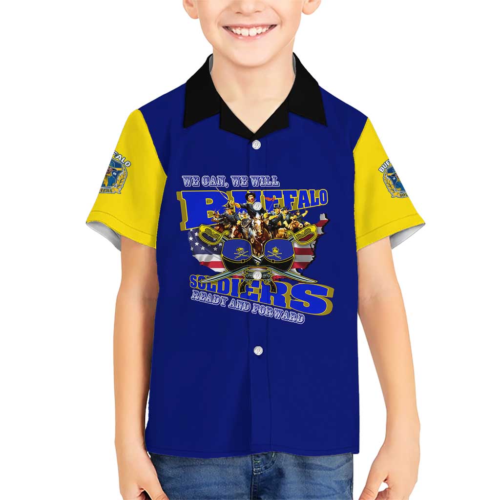 We Can We Will Buffalo Soldiers Family Matching Short Sleeve Bodycon Dress and Hawaiian Shirt Ready and Forward
