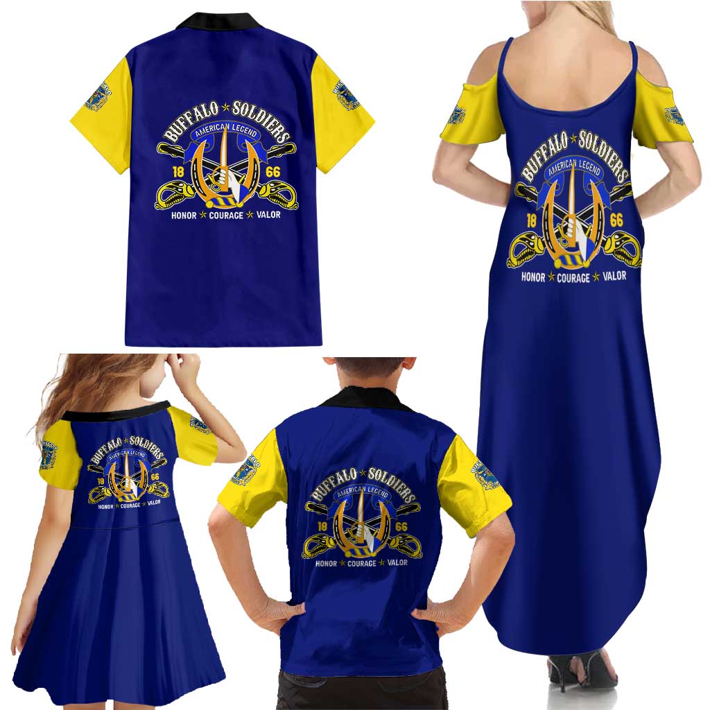 We Can We Will Buffalo Soldiers Family Matching Summer Maxi Dress and Hawaiian Shirt Ready and Forward
