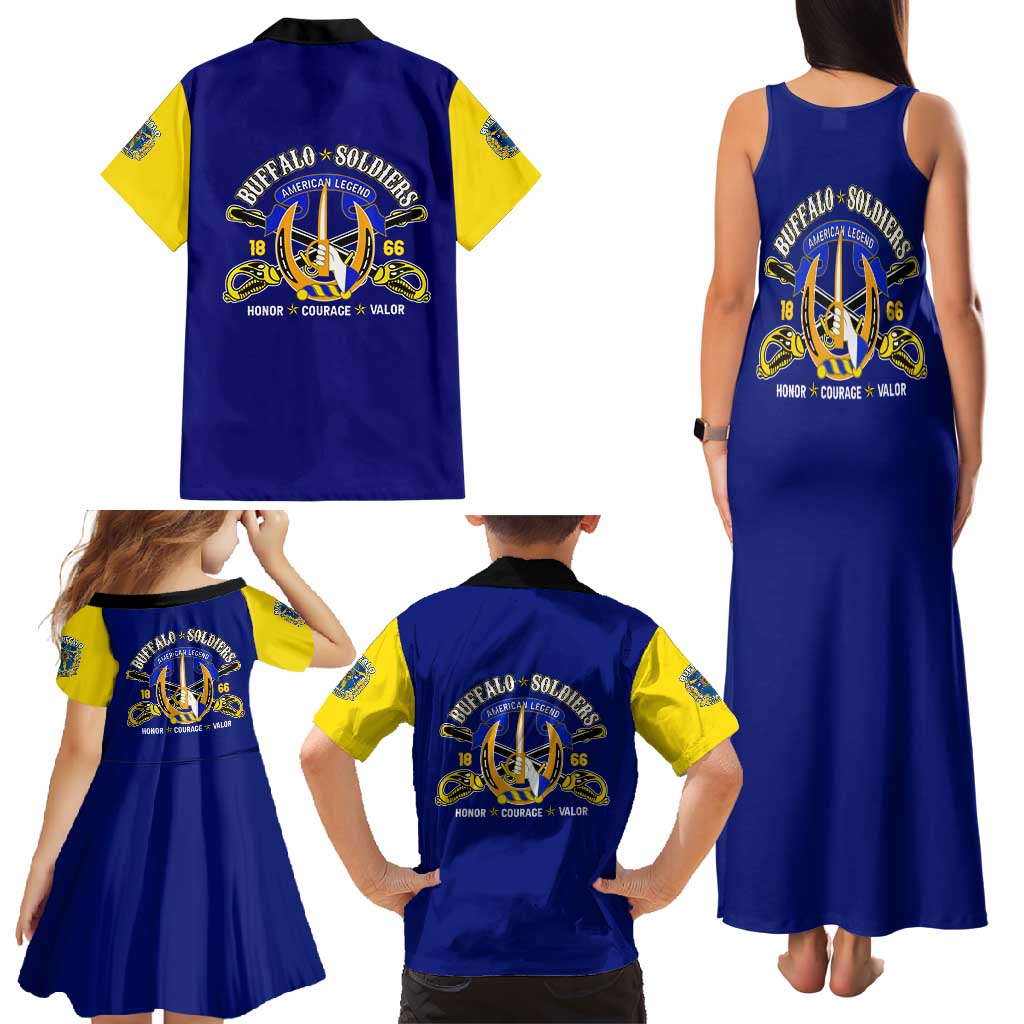 We Can We Will Buffalo Soldiers Family Matching Tank Maxi Dress and Hawaiian Shirt Ready and Forward