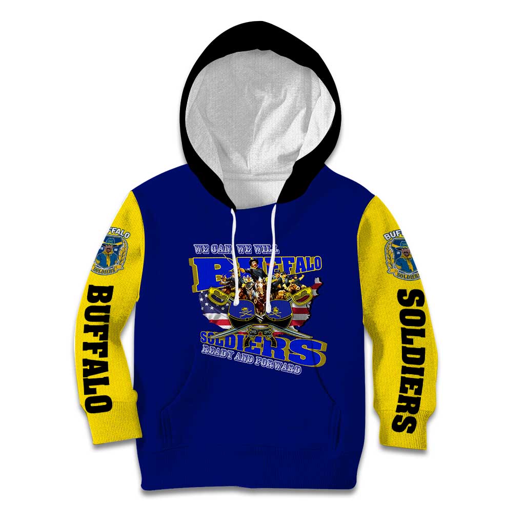 We Can We Will Buffalo Soldiers Kid Hoodie Ready and Forward