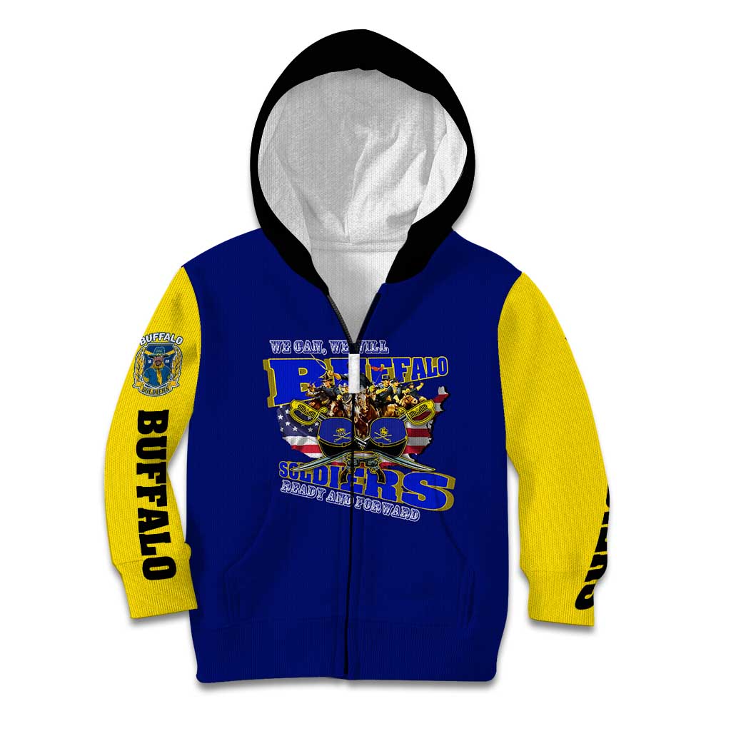 We Can We Will Buffalo Soldiers Kid Hoodie Ready and Forward