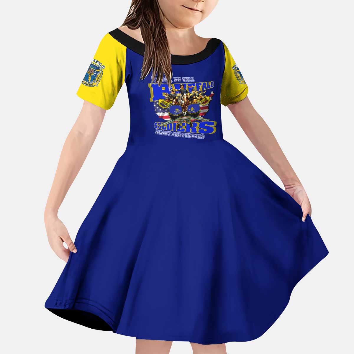 We Can We Will Buffalo Soldiers Kid Short Sleeve Dress Ready and Forward
