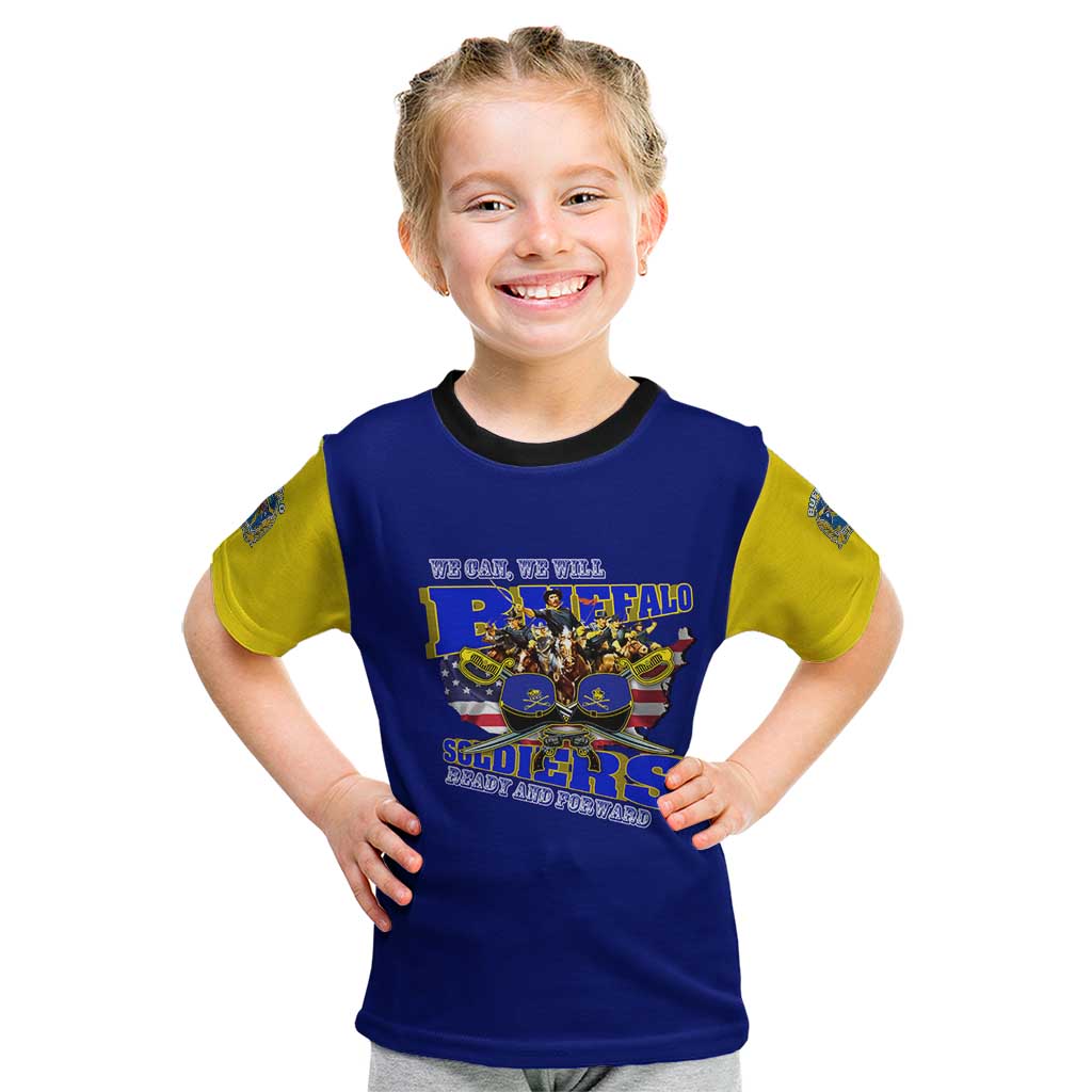 We Can We Will Buffalo Soldiers Kid T Shirt Ready and Forward