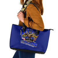 We Can We Will Buffalo Soldiers Leather Tote Bag Ready and Forward
